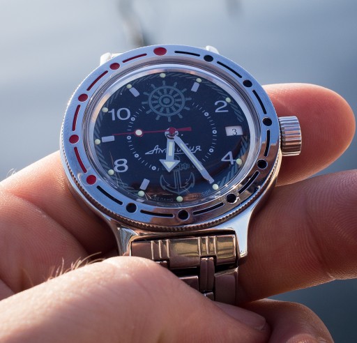 Vostok Amphibia Review – Life Aquatic dial