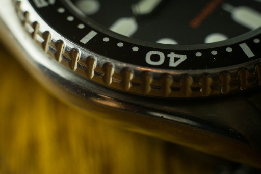 Seiko SKX007 Diver Bezel Close Up