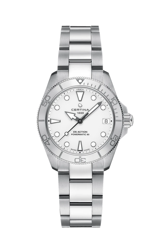 Stock photo of the Certina DS Action 34.5mm in white